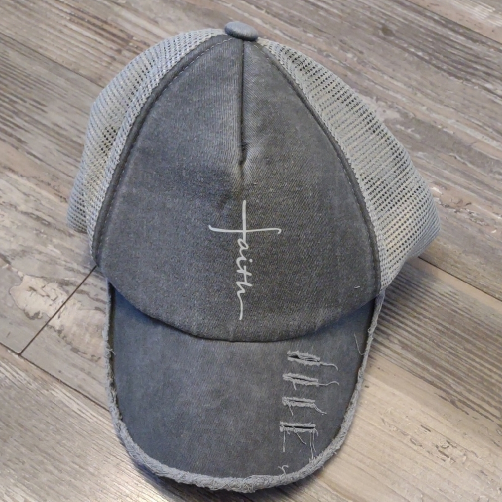 Gray Distressed Cap
